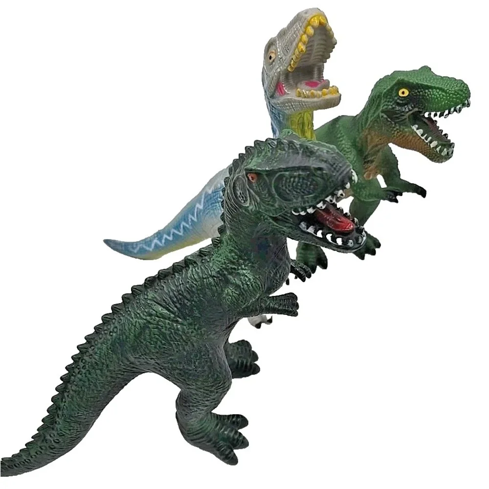 Lot Of 3‎ Dinosaur Action Figures Jurassic World T Rex Triceratops Toys